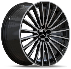Фото диска MERCEDES 132-20 9.5x20 5/112 ET45 DIA 66.6 Black Machined Face