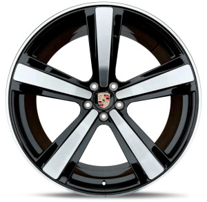Фото диска PORSCHE FBX343-21 10x21 5/112 ET19 DIA 66.6 Black Machined Face