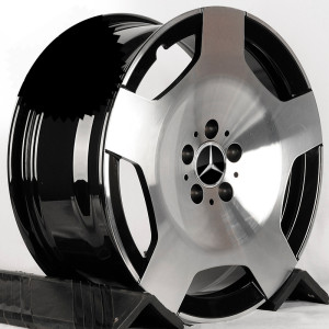 Фото диска MERCEDES ES151 FORGED 8.5x19 5/112 ET40 DIA 66.6 Black Machined Face