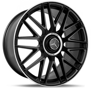 Фото диска MERCEDES HP846 9.5x22 5/112 ET45 DIA 66.6 Satin Black Machined Lip