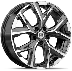 Фото диска КиК Айона 6.5x18 5/112 ET38 DIA 66.6 алмаз чeрный