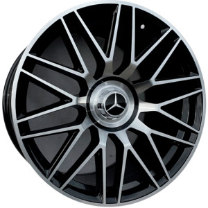 Фото диска MERCEDES D846 9.5x20 5/112 ET45 DIA 66.6 Black Machined Face