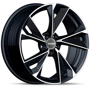 Фото диска INCH ULF-R39P 8.5x19 5/112 ET32 DIA 66.56 Gloss Black Machined Face