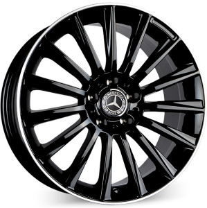 Фото диска MERCEDES FT608 8.5x20 5/112 ET38 DIA 66.6 Black Machined Lip