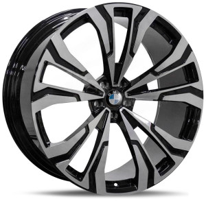 Фото диска BMW ES245 FORGED 9.5x22 5/112 ET32 DIA 66.6 Black Machined Face