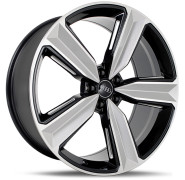 Фото диска AUDI FP431 8.5x19 5/112 ET30 DIA 66.6 Black Machined Face + Milling