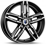 Фото диска КиК КС731 6x16 5/100 ET38 DIA 57.1 алмаз черный