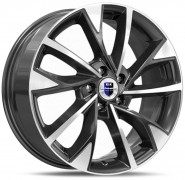 Фото диска КиК КС900 7x17 5/105 ET38 DIA 56.6 алмаз черный