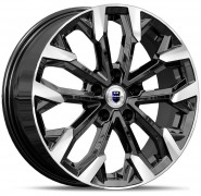 Фото диска КиК Морейн 6.5x17 5/108 ET50 DIA 63.35 алмаз чeрный