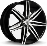 Фото диска Lexani Johnson II 9x22 6/139.7 ET15 DIA 108 Black Machined